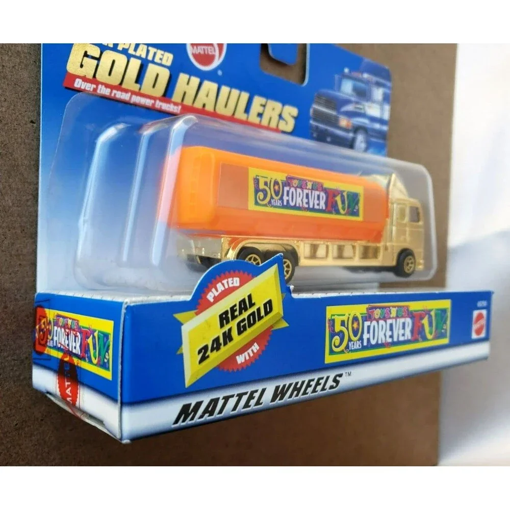 VTG 1998 Hot Wheels 24K Plated Gold Haulers Gas Truck Toys R Us 50 Years Forever